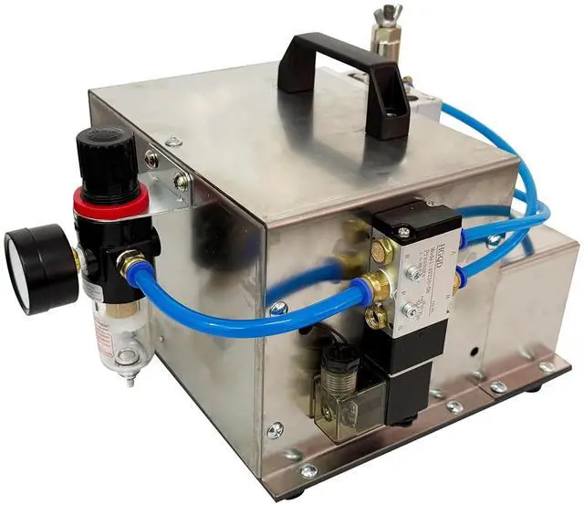 Alt view image 6 of 7 - INTSUPERMAI Cable Straightener Machine, Network Cable Straightening Machine Compact Desktop Pneumatic Tool with Foot Pedal for Network Cable Untwisting & Wire Prep 110V