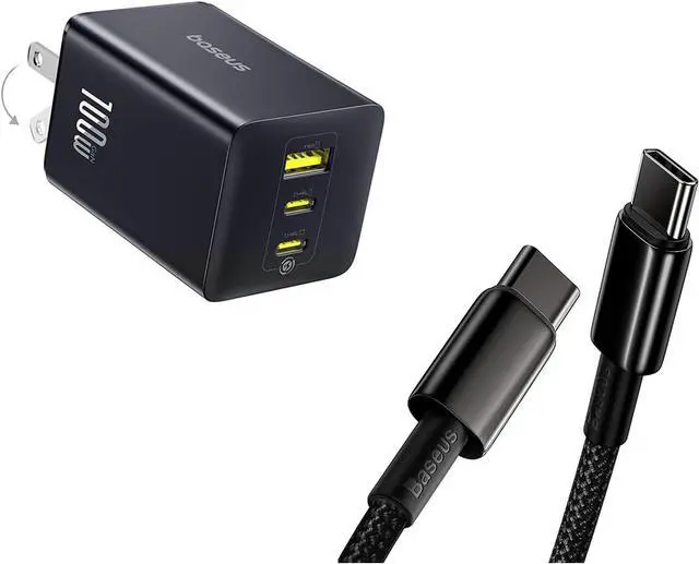 Main image of Baseus USB C Cable 100W 100W USB C Charger Block