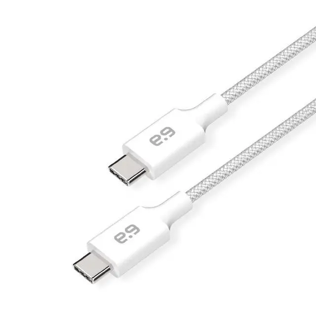 Alt view image 5 of 5 - PureGear Braided USB-C to C + USBC to A Cable (6ft, 2Pack) Power Delivery Charger Cord for iPhone Air, 17, 17Pro, 17ProMax,16, 15, MacBook, Galaxy S25/S24/S23 Ultra, Pixel10/9/8 & USB-C Devices-White