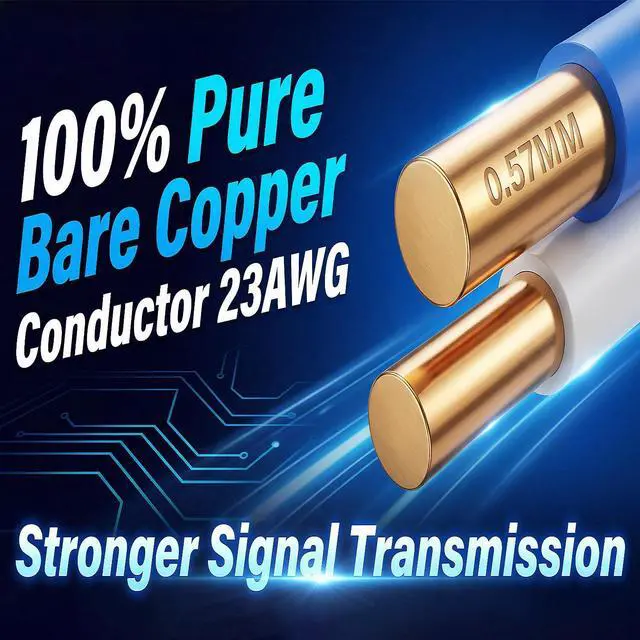 Alt view image 3 of 5 - TSCables | Cat6A Plenum (CMP) 1000ft, 750Mhz, PoE++ (4PPoE) | 100% Solid Bare Copper | 23AWG Unshielded Twisted Pairs (UTP), Available in 9 Colors for Easy Identification (Purple, 1000ft)