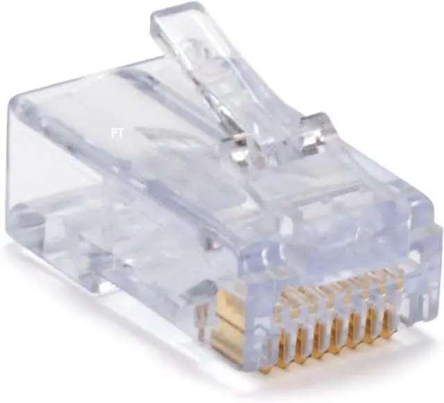 Main image of Platinum Tools 100010B EZ-RJ45 Cat6 Connector for Ethernet Cable Termination, 100 per Box