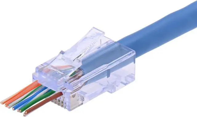 Alt view image 3 of 7 - Platinum Tools 100010B EZ-RJ45 Cat6 Connector for Ethernet Cable Termination, 100 per Box