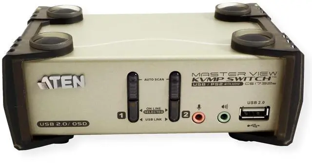 Alt view image 4 of 5 - ATEN CS1732B 2-Port USB 2.0 KVMP Switch with OSD