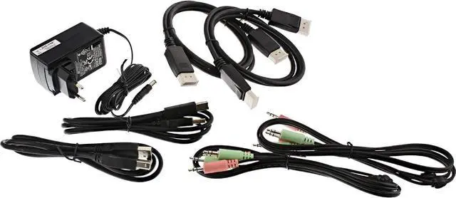 Alt view image 3 of 7 - InLine 63632I KVM Desktop Switch, 2 Way, DisplayPort 1.2, 4 K, USB 2.0, Audio Silver