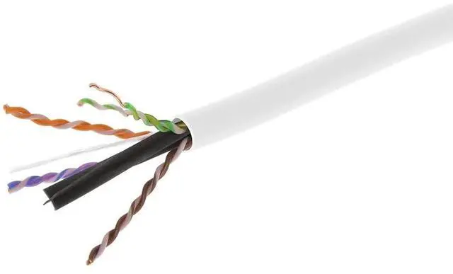 Main image of Monoprice Cat6 Plenum Bulk Cable - UL, Solid, 550MHz, UTP, CMP, 10G, 23AWG, 500 Feet, White