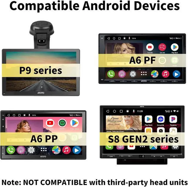 Alt view image 4 of 7 - ATOTO AC-HBV86 HDMI to USB A Adapter Cable, 13.8cm / 5.43 inchConnecting TV Boxes/Gamepads to Android Devices (P9 / A6 / S8 Series), Streaming TV Shows Movies and Games in Car