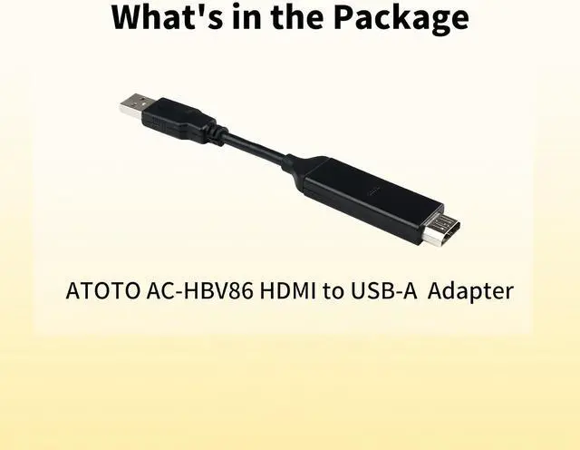 Alt view image 7 of 7 - ATOTO AC-HBV86 HDMI to USB A Adapter Cable, 13.8cm / 5.43 inchConnecting TV Boxes/Gamepads to Android Devices (P9 / A6 / S8 Series), Streaming TV Shows Movies and Games in Car
