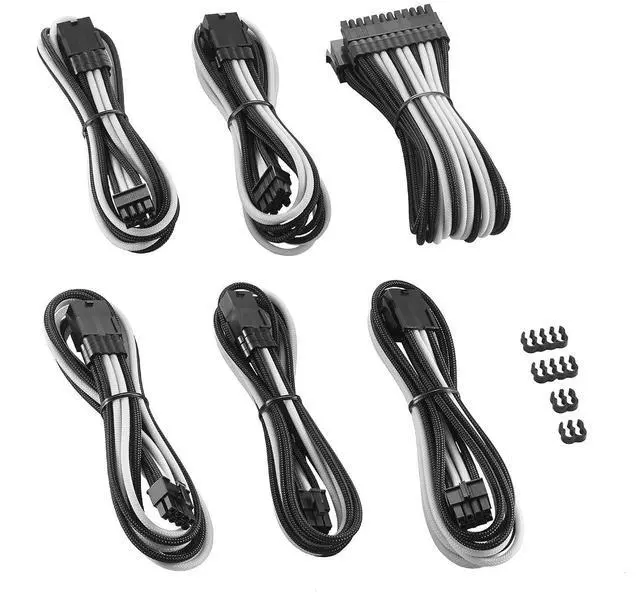 Alt view image 2 of 4 - CableMod Pro ModMesh Sleeved Cable Extension Kit (Black + White)