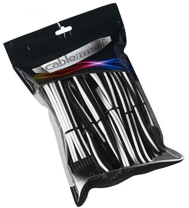 Alt view image 4 of 4 - CableMod Pro ModMesh Sleeved Cable Extension Kit (Black + White)