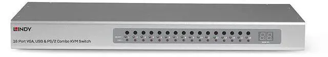 Alt view image 3 of 3 - LINDY KVM Switch Combo VGA, USB & PS/2, 16 Ports