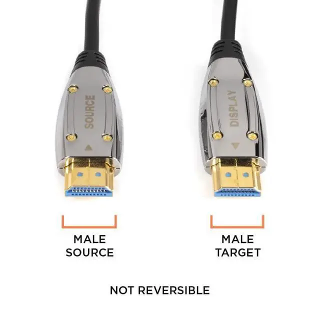 Alt view image 3 of 7 - THE CIMPLE CO 50 FT Fiber-Optic HDMI Cable for Satellite Receivers, TVs, Streaming - High-Speed HDMI Cord Compatible with 4K, HDCP, HDR, ARC - Hybrid HDMI with Gold Connectors - 50 Feet (15 Meters)