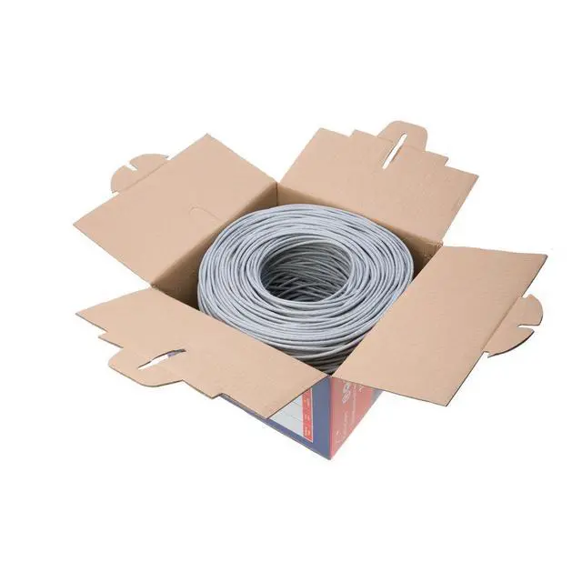 Alt view image 7 of 7 - SATMAXIMUM Cat5e FTP 1000ft Shielded Solid Cable Ethernet Network 24AWG Bulk Wire Grey