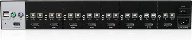 Alt view image 3 of 3 - IOGEAR 8Port DisplayPort Secure KVM