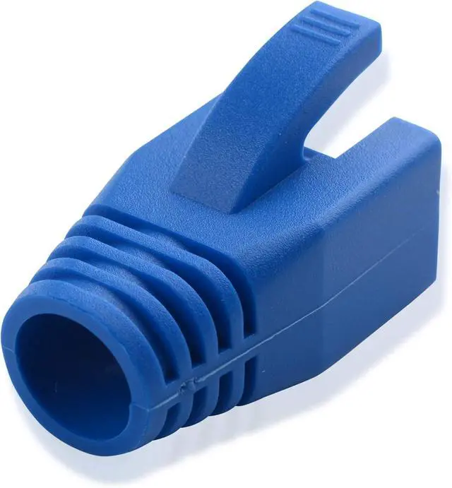 Alt view image 4 of 7 - Cable Matters 50-Pack RJ45 Shielded Modular Plugs with Strain Relief Boots & 110 Punch Down Tool with 110 Blade