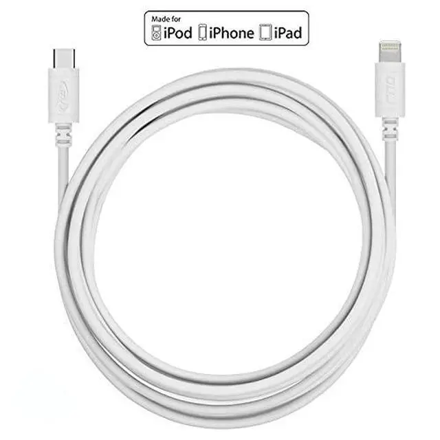 Alt view image 2 of 5 - RND MFi Certified USB-C to Lightning 6ft Cable (6-Pack) for iPhone, iPad (Pro, Air, Mini) and iPod (6 Feet/1.8M/White)