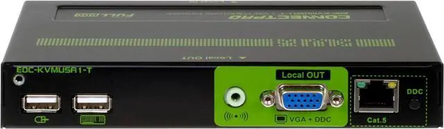 Alt view image 3 of 4 - ConnectPRO EOC-KVMUSA1 KVM Console Extender for Video, USB, Serial, and Audio over CATx up to 1,000 ft.