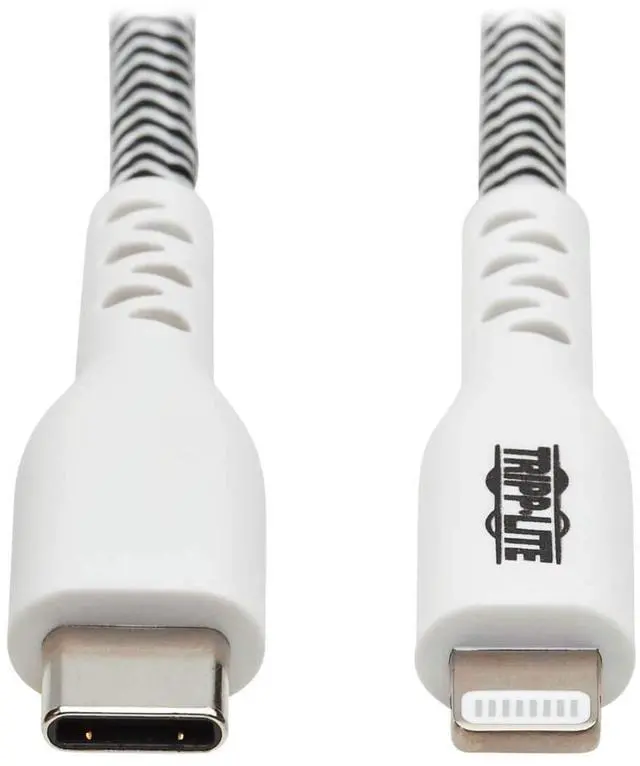 Main image of TRIPP LITE Apple MFI Certified Cable, Lightning to USB-C Sync Charge Cord, Heavy-Duty Aramid Fiber, 6 ft. (M102-006-HD)