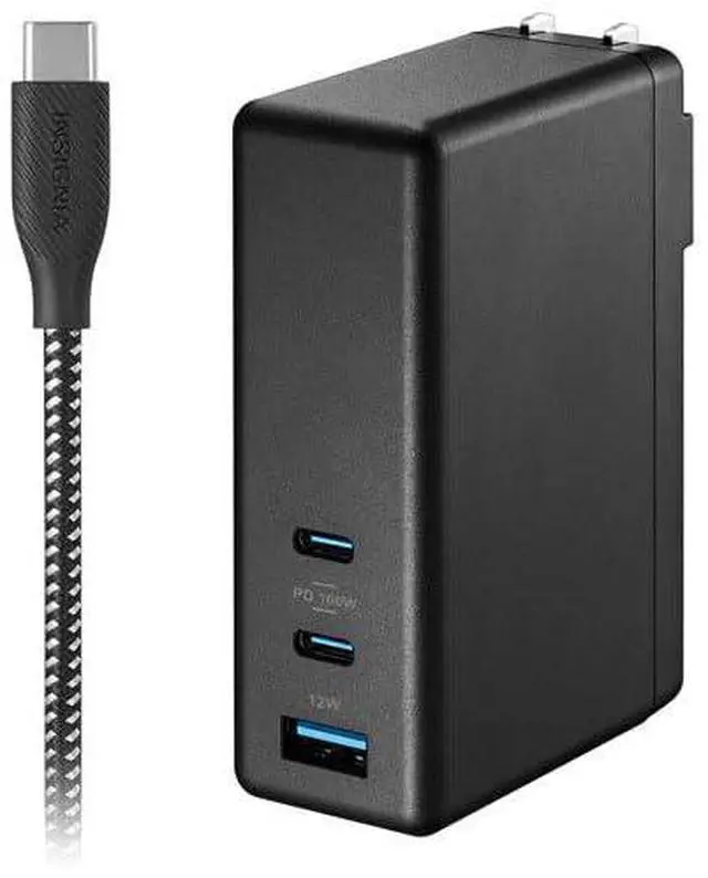 Alt view image 4 of 6 - INSIGNIA USB-C Cables for Charging, Data Transfer & Device Connectivity, Multiple Connector Types and Lengths, Black (112W USB-C & USB Wall Accesory w/USB-C Cable)
