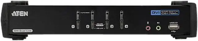 Alt view image 2 of 3 - Aten 4 Port USB 2.0 DVI Dual Link KVMP Switch, CS1784A-AT-G (KVMP Switch)