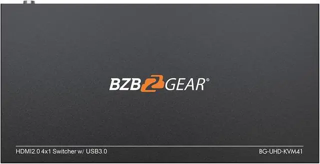 Alt view image 6 of 7 - BZBGEAR 4-Port 4K UHD KVM and Conference Room Switcher with HDMI and USB 3.0 - BG-UHD-KVM41