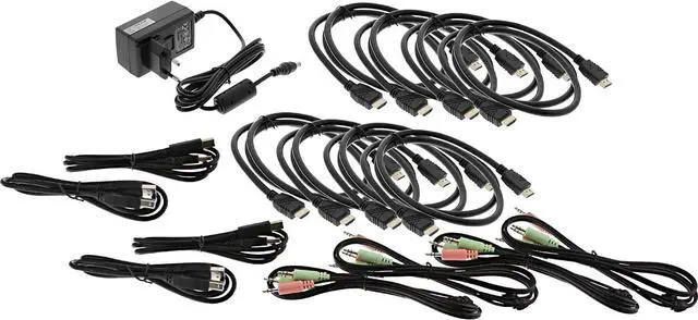 Alt view image 3 of 6 - InLine 62654I KVM Desktop Switch, 4-Way, Dual Monitor, HDMI, 4K, USB 3.0, Audio