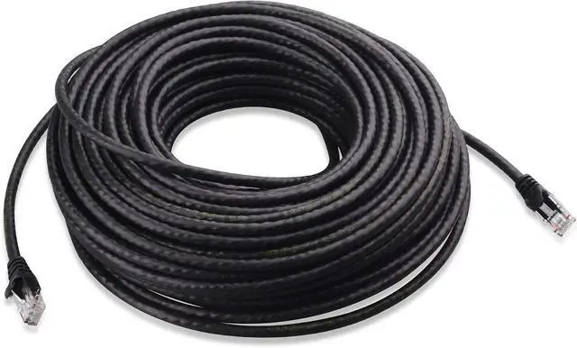 Alt view image 2 of 6 - Cable Matters 1-Pack 100 Foot Snagless Long Cat6 Ethernet Cable (Cat6 Cable, Cat 6 Cable) in Black & 5-Color Combo 5 Foot Snagless Short Cat6 Ethernet Cable