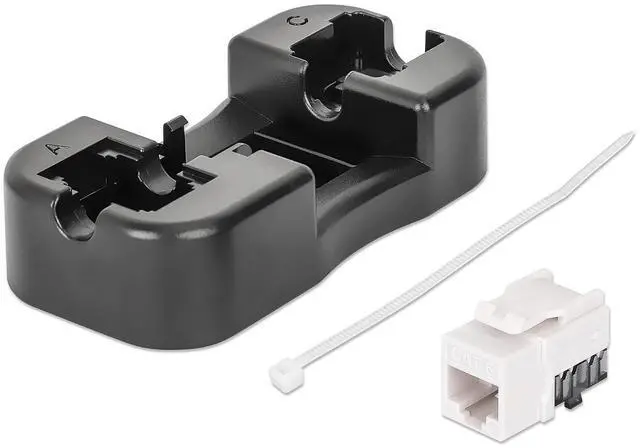 Alt view image 3 of 7 - Intellinet Cat6 Keystone Jack with Punch-Down Stand 25 Pack - UL Listed RJ45 Female Modular UTP Ethernet Jack Insert -25 Dust Covers and Cable Ties IncludedLifetime Mfg Warranty White 772105