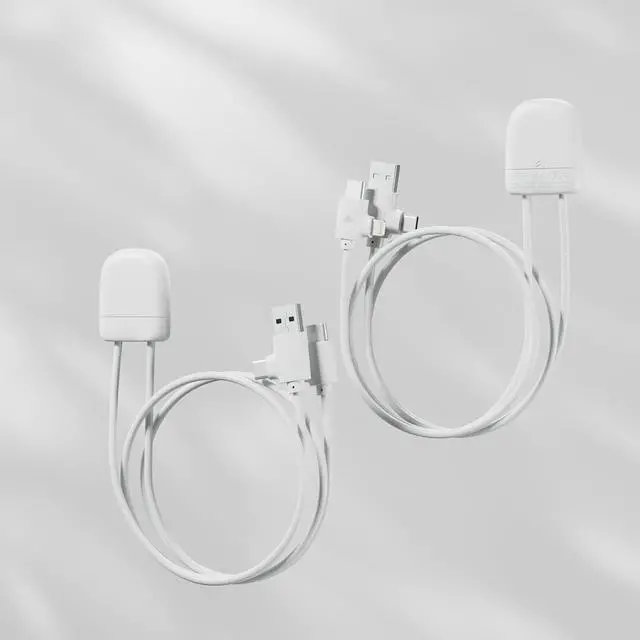 Alt view image 4 of 7 - Xoopar - Multi USB Cable 4-in-1 with Smart Tracker Certified by Apple - Fast Charging 60W Data Transfer 1m Long - Connectors Type-C, Lightning, USB, USB-C - ICE TAG