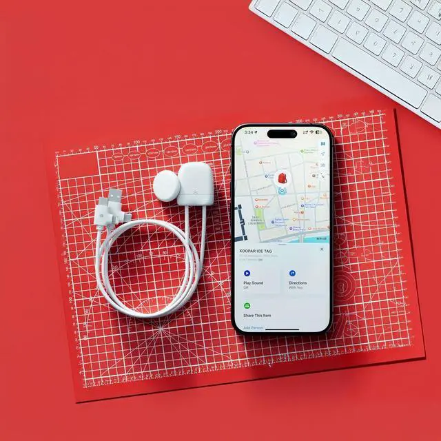 Alt view image 5 of 7 - Xoopar - Multi USB Cable 4-in-1 with Smart Tracker Certified by Apple - Fast Charging 60W Data Transfer 1m Long - Connectors Type-C, Lightning, USB, USB-C - ICE TAG