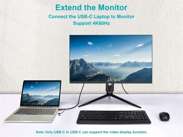 Alt view image 6 of 6 - Monoprice USB4 20Gbps 2-in-1 Cable - 240W EPR 4K60Hz Braided Ultra High-Speed USB-IF Certified 3ft Black - 2 Pack