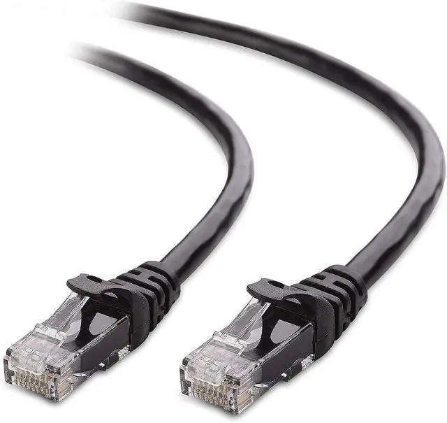 Alt view image 3 of 6 - Cable Matters 1-Pack 100 Foot Snagless Long Cat6 Ethernet Cable (Cat6 Cable, Cat 6 Cable) in Black & 5-Color Combo 5 Foot Snagless Short Cat6 Ethernet Cable