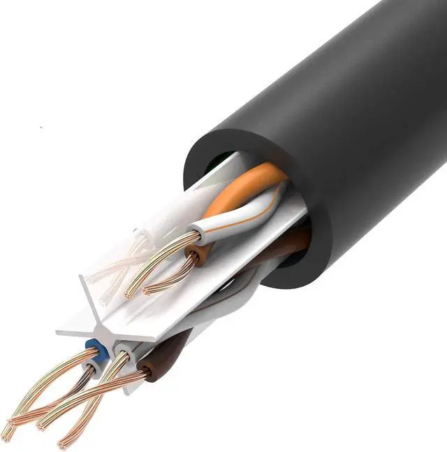 Alt view image 5 of 6 - Cable Matters 1-Pack 100 Foot Snagless Long Cat6 Ethernet Cable (Cat6 Cable, Cat 6 Cable) in Black & 5-Color Combo 5 Foot Snagless Short Cat6 Ethernet Cable