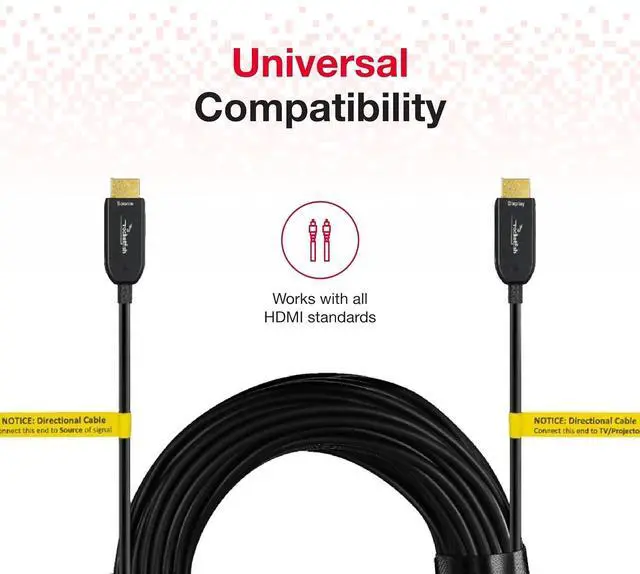 Alt view image 7 of 7 - Rocketfish 100' 4K UltraHD/HDR in-Wall Rated Active Fiber Optical HDMI Cable - Fiber Optic Cable with HDR Support - Premium-Speed HDMI Cable for Television & Home Entertainment Systems - Black