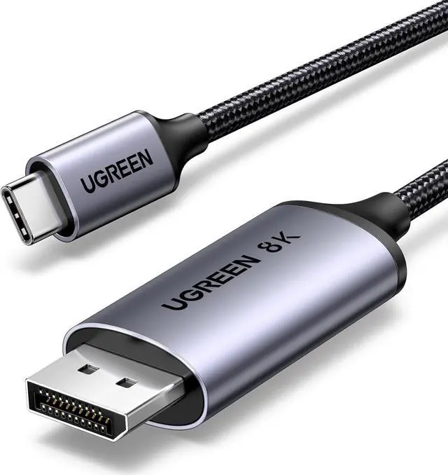 Alt view image 5 of 6 - UGREEN 8K HDMI 2.1 Cable 48Gbps 6.6FT, Certified Ultra High Speed HDMI Cord Bundle Bidirectional USB C to DisplayPort 1.4 Cable 8K@60Hz 4K@240Hz DisplayPort to USB C