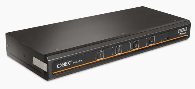 Main image of Vertiv Avocent Cybex SC800 Secure Desktop KVM Switch, Single Head Monitor, 4 Port, Universal DisplayPort, Common Access Card (CAC), NIAP Version 4.0 Certified, TAA Compliant (SC840DPH-400)