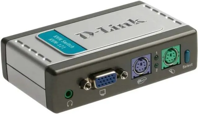 Main image of D-Link KVM-121 2-Port Kb/Video/MSE Audio KVM Switch