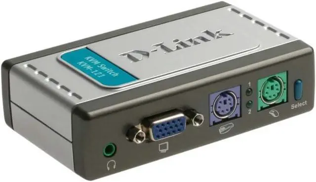 Alt view image 4 of 6 - D-Link KVM-121 2-Port Kb/Video/MSE Audio KVM Switch