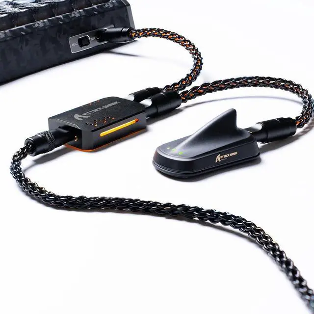 Main image of ATTACK SHARK C07 PRO Single Crystal Copper Custom Braided USB-A to Dual Type-C Cable with Adjustable RGB Light,1-to-2 Mini Hub,CNC Anodized Aluminum Plug for 8KHz X68 R68 Keyboard R11 R5 Mouse(Black)