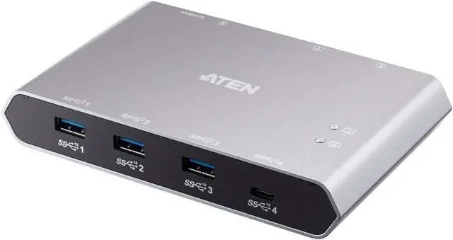 Main image of ATEN 2-Port USB-C Gen 2 Sharing Switch with Power Pass-Through | UK Version US3342