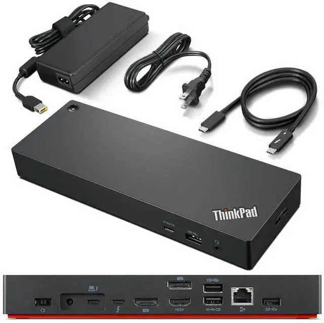 Main image of Lenovo ThinkPad Universal Thunderbolt 4 Dock, 4 Displays, Dynamic Power Charging up to 100W, Black