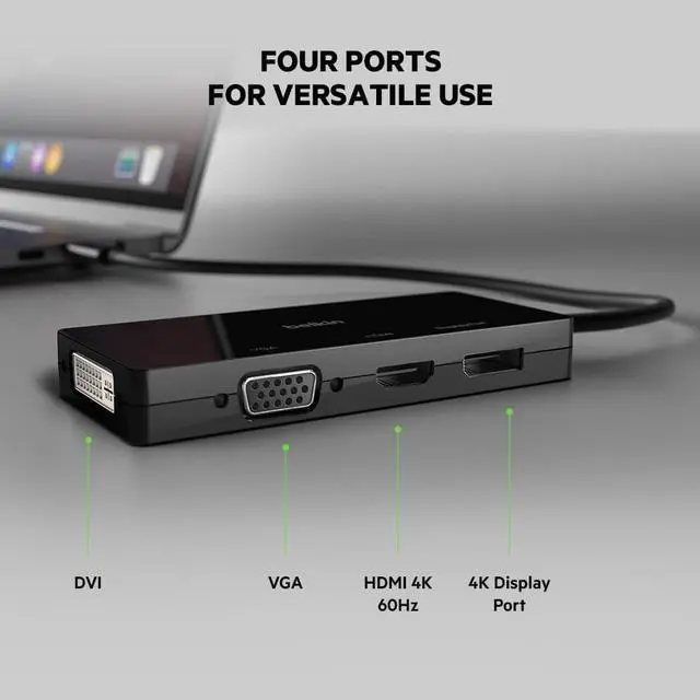 Alt view image 2 of 7 - Belkin Adpt,Usbc-Hdmi,Vga,Dvi,Dsplypt,Blk