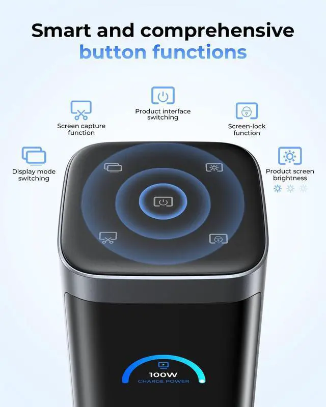 Alt view image 6 of 7 - RayCue 14 in 1 Docking Station Dual Monitor, 2 * 4K HDMI, 6 USB Ports, 5 Shortcut Button, 1Gbps Ethernet, PD3.0(No Power Adapter), Laptop Docking Station for Dell/HP/Lenovo/Asus/Acer/Mac