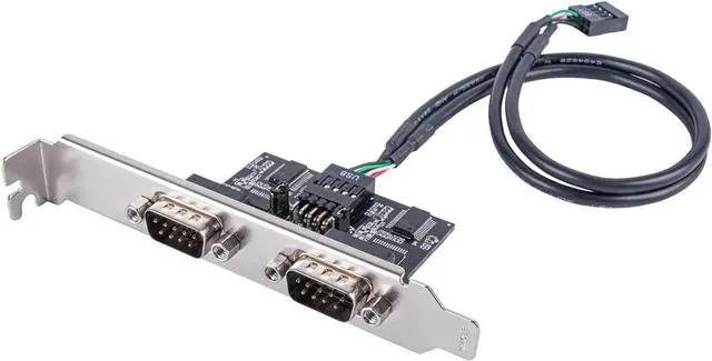 Main image of SilverStone Technology ECD01 Internal USB 2.0 to Dual RS232 Serial Port Adapter, SST-ECD01