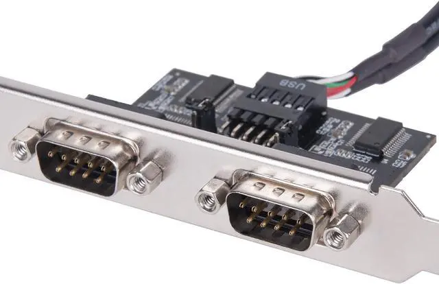 Alt view image 4 of 7 - SilverStone Technology ECD01 Internal USB 2.0 to Dual RS232 Serial Port Adapter, SST-ECD01