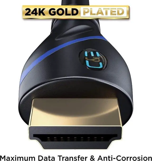 Alt view image 3 of 7 - 50ft (15M) High Speed HDMI Cable Male to Male with Ethernet Black (50 Feet/15 Meters) Supports 4K 30Hz, 3D, 1080p and Audio Return