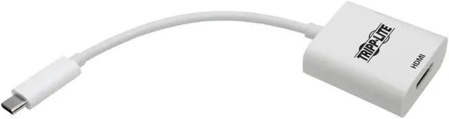 Alt view image 3 of 6 - TRIPP LITE USB C to HDMI Adapter (M/F), Thunderbolt 3 to HDMI Adapter, Gen 1, 4K HDMI @ 60 Hz, 4:4:4, White (U444-06N-HD4K6W)