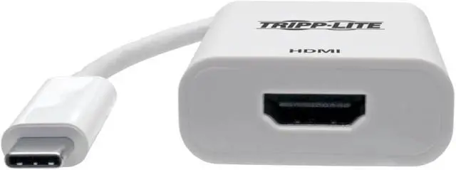 Alt view image 4 of 6 - TRIPP LITE USB C to HDMI Adapter (M/F), Thunderbolt 3 to HDMI Adapter, Gen 1, 4K HDMI @ 60 Hz, 4:4:4, White (U444-06N-HD4K6W)