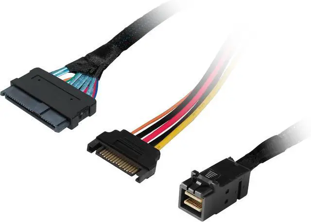 Alt view image 2 of 3 - HighPoint 8643-8639-50 Cable - SFF-8643 to U.2 SFF-8639 Connector with 15-pin SATA Power Connector