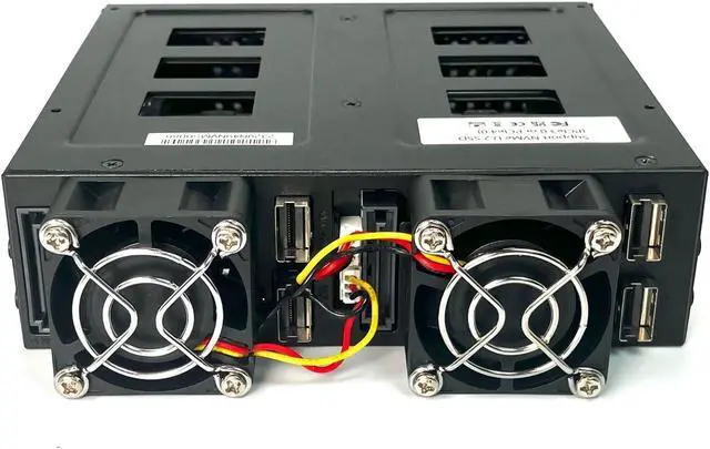 Alt view image 6 of 6 - Micro SATA Cables Upgrade Your Storage: 5.25 Bay x 4 NVMe U.2 M2 SSD Carrier OCulink IO - Effortlessly Expand with 4 NVMe SSDs