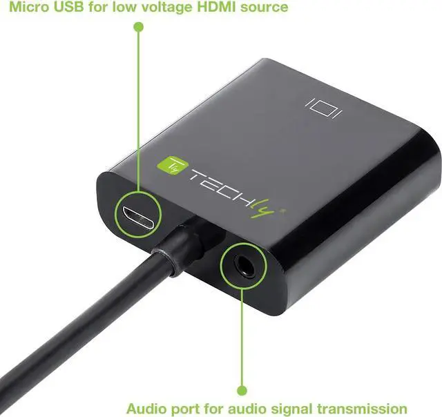 Alt view image 5 of 7 - HDMI to VGA Adapter Cable w/Audio